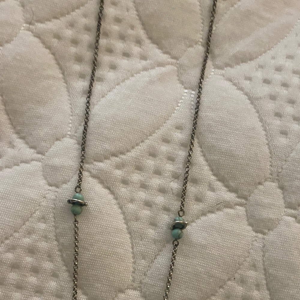 Lucky Brand Turquoise and Red Pendant Necklace - Picture 4 of 5